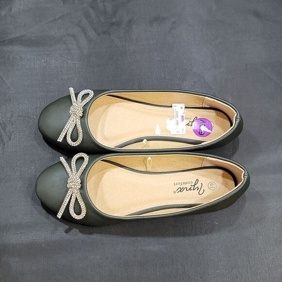 BRAND NEW LYNX JEWEL BOWNOT EMBELLISHMENTS SLIP-ON WOMEN"S FLAT - Picture 7 of 14